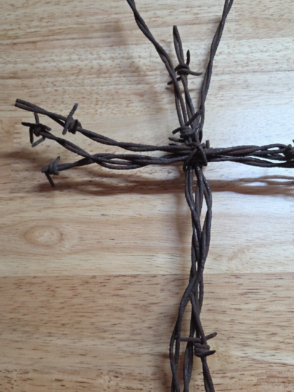 Rustic  Barbed Wire Cross - Picture 5 of 5